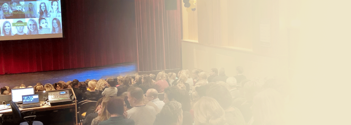 A crowd listening to a lecture on the pubescent brain